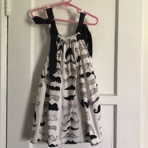 USED Little Girls mustache Dress